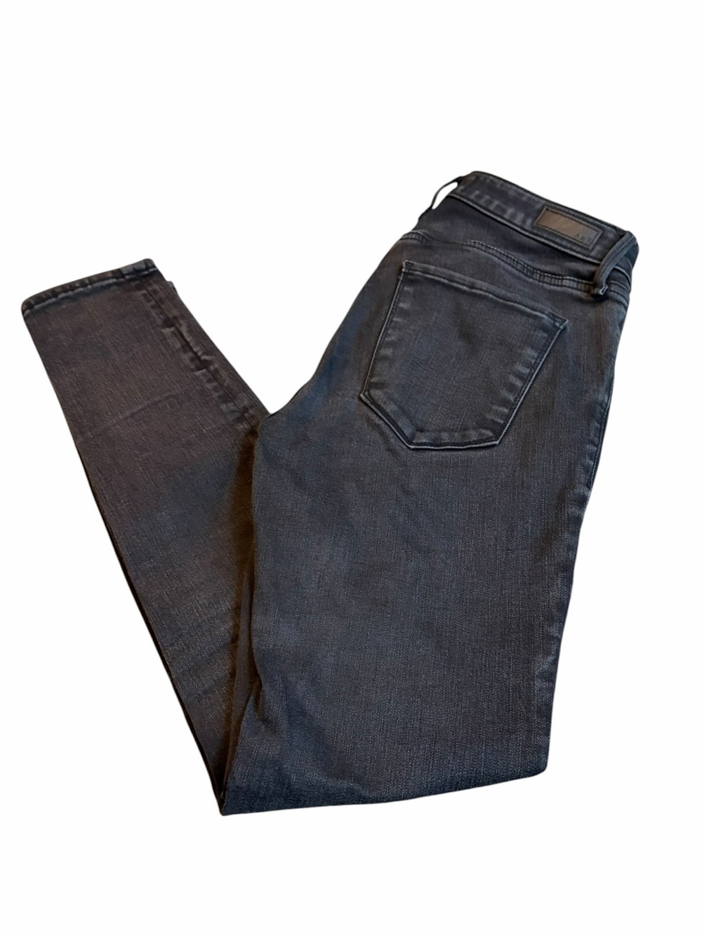 A&F black mid rise super skinny jeans